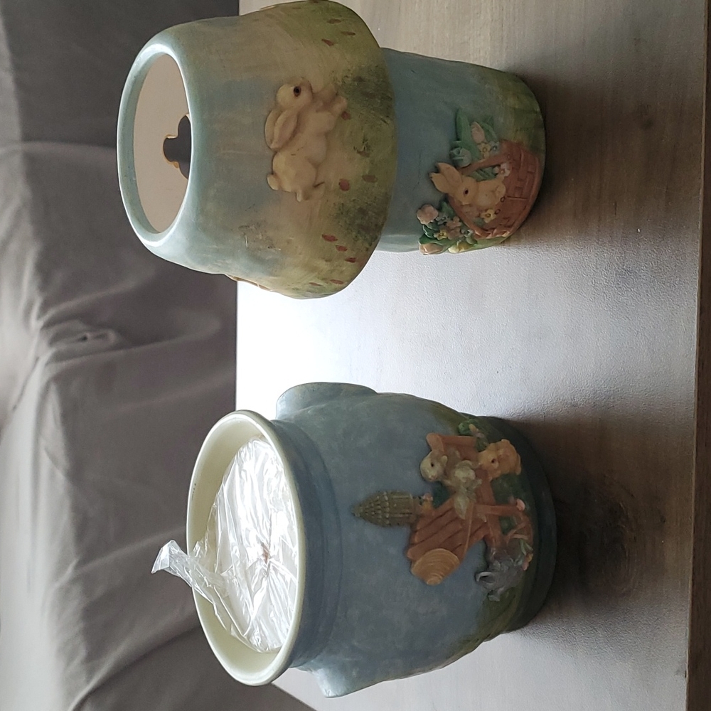 VINTAGE BY RUSS SPRING EASTER BERRIE ROLDOIT CANDLE LAMP - Picture 2 of 4